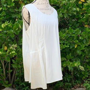 NYDJ Ivory Tunic with Ruche Detail XL NWT